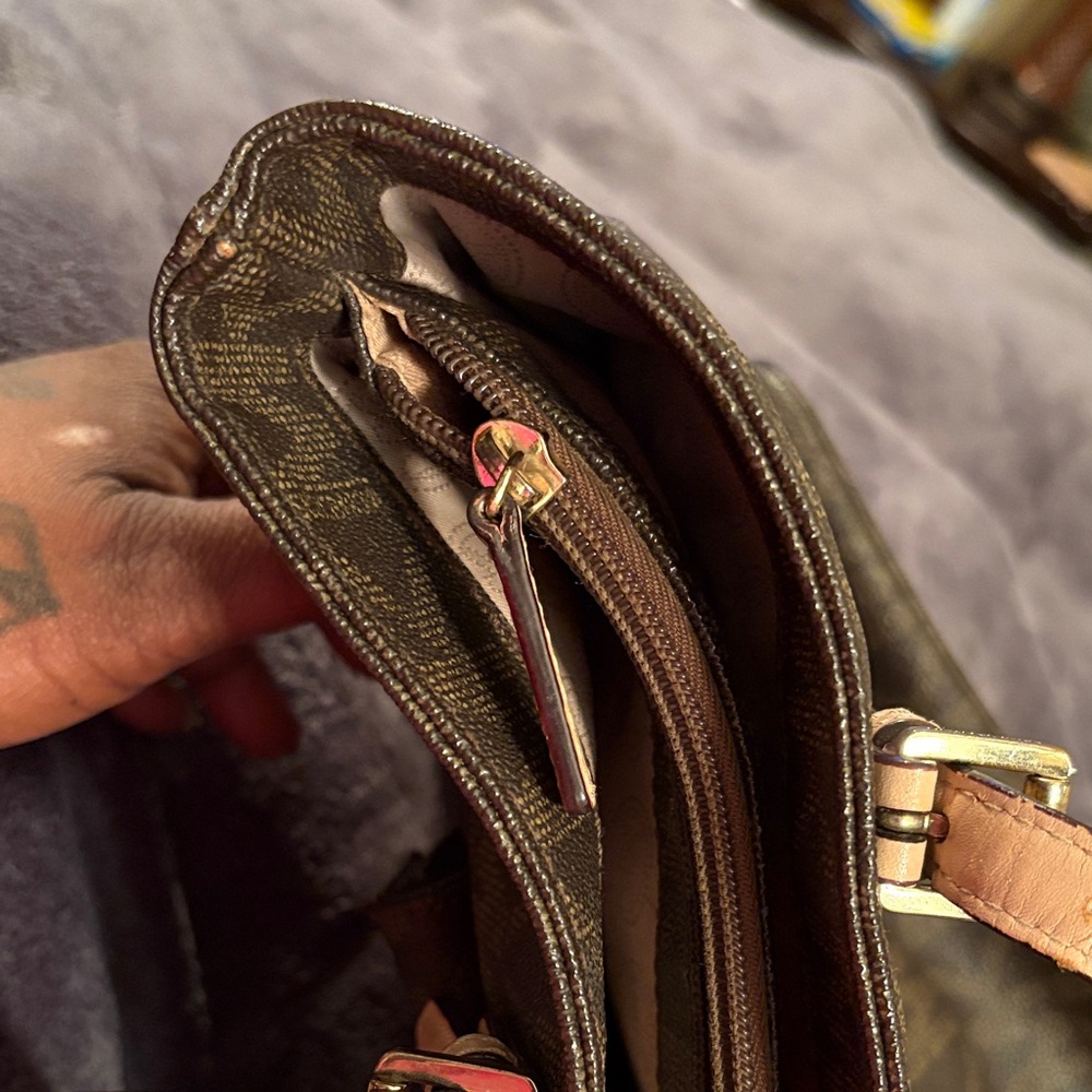 Michael Kors Dark Brown Monogram Tote - Picture 12 of 13